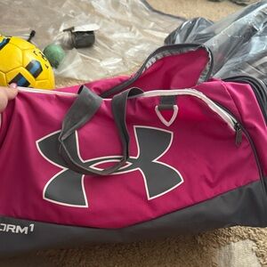 Under Armour Fuchsia and Charcoal Sports Bag